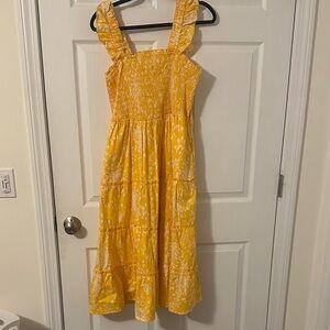 Yellow Floral Kids Dress
